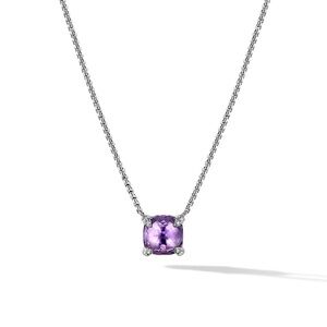 David Yurman Petite Chatelaine Pendant Necklace with Amethyst & Diamonds